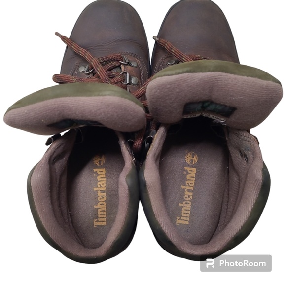 Timberland Hiking Boots Men's 8.5 M - Euro Hiker Mid Brown Leather Shoe (95100) - Picture 8 of 11